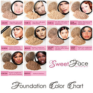 ULTIMATE KIT (FAIR 2) Full Size Mineral Makeup Set Matte Foundation Kit Bare Face Sheer Powder Cover