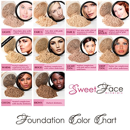 ULTIMATE KIT (FAIR 2) Full Size Mineral Makeup Set Matte Foundation Kit Bare Face Sheer Powder Cover